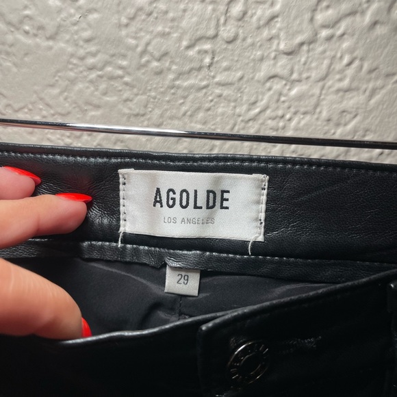 AGOLDE | Recycled Leather Fitted 90's in Detox Size: 29 - Picture 4 of 7